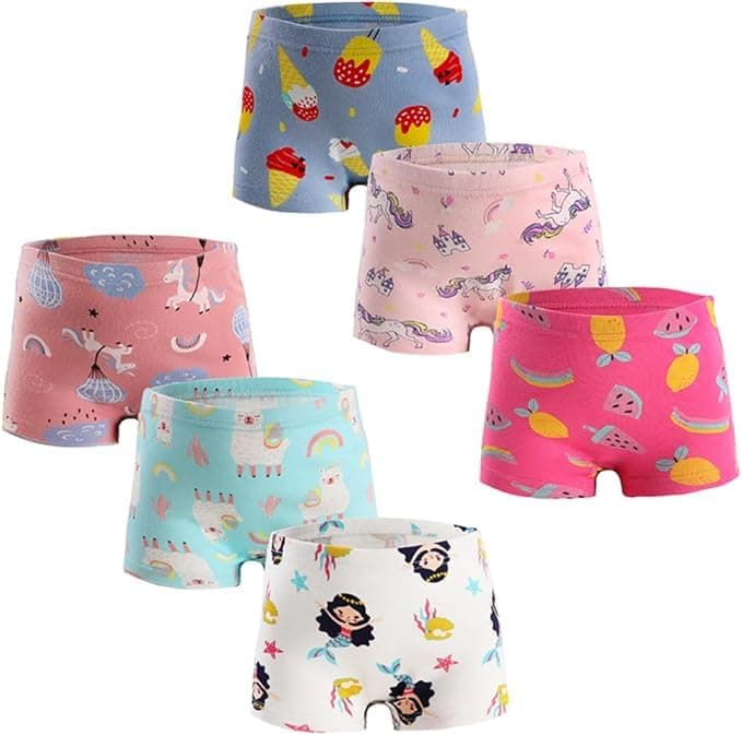 TEDDYIFY Toddler Soft Cotton Underwear Baby Panties Little Girls' Assorted Briefs (Comfy Colors)