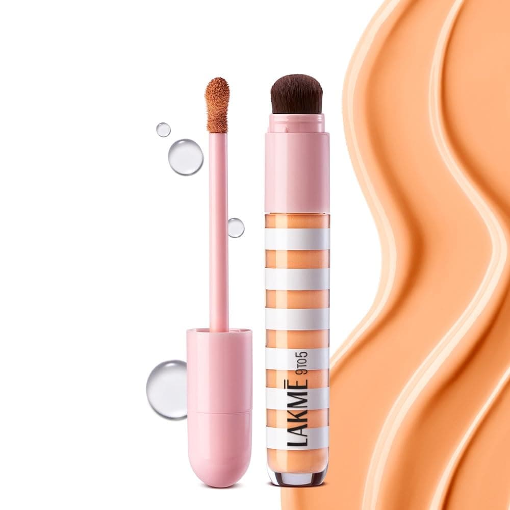 Lakme 9to5 Hya Beach Edit Colour Correcting + Brightening Concealer, SPF 40, Medium Tan 3, 6ml