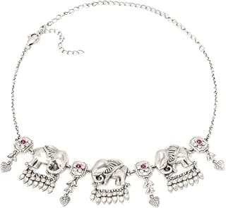 Shaya by Caratlane| 925 Silver| The Matriarch Elephant Necklace Crafted | Gifts for Womens & Girls