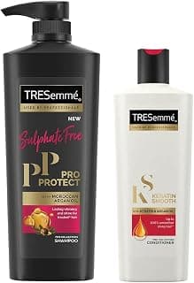 TRESemme Pro Protect Sulphate Free Shampoo, 580 ml & TRESemme Keratin Smooth Conditioner 335 ml