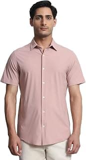 MUFTI Green Solid Slim Fit Shirt