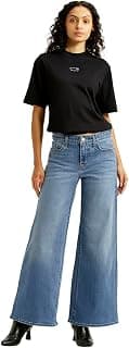 Levi's Women's Mid Rise Flared Fit Blue Jeans