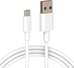 Original 67W USB C Quick Charge High Speed & Data Transfer Cable 7Amp for Redmi Note 15 Ultra/Note 14 Pro+/14/14C/13/12/A5/Xiaomi/MI/POCO - Support 67 W Type C Turbo Charge, White