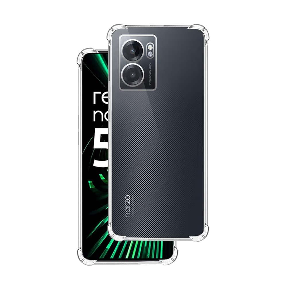7SEVEN® Back Cover for Realme Narzo 50 5G Transparent Mobile Back Case Shock Proof Design Camera Edges Protection Crystal Clear Phone Case Silicon Soft TPU and Flexible Bumper Phone Cover