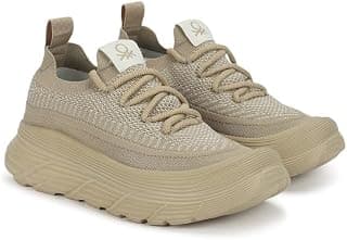 United Colors of Benetton Mens United Colors of Benetton Textured Lace-ups Knitted Chunk Sneakers Sneaker