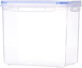 Aristo Lock & Fresh 213 Plastic Storage Container For Storing grains, pulses, rice, wheat etc- 2400 ML, Transparent Clear, large (LOCK&FRESH213) (19 x 13 x 16.5cm)