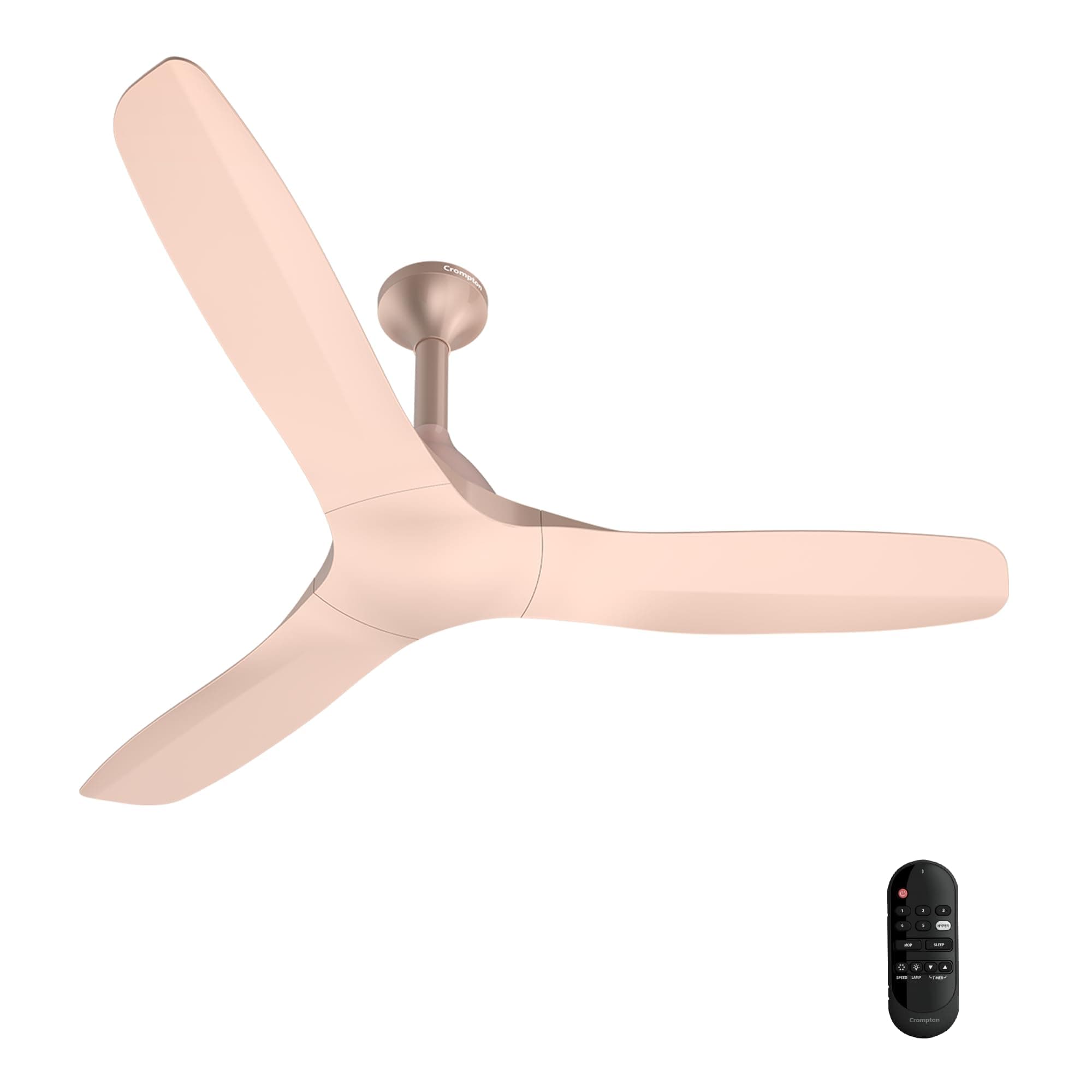Crompton Silent Pro Fluido Wave 1200mm iOT BLDC Ceiling Fan | Luxury Design | Wi-Fi, Bluetooth & Remote | Alexa & Ok Google | Fine Speed Tuning | Low Noise | 4 Year Brand Warranty | Cinnamon Blush