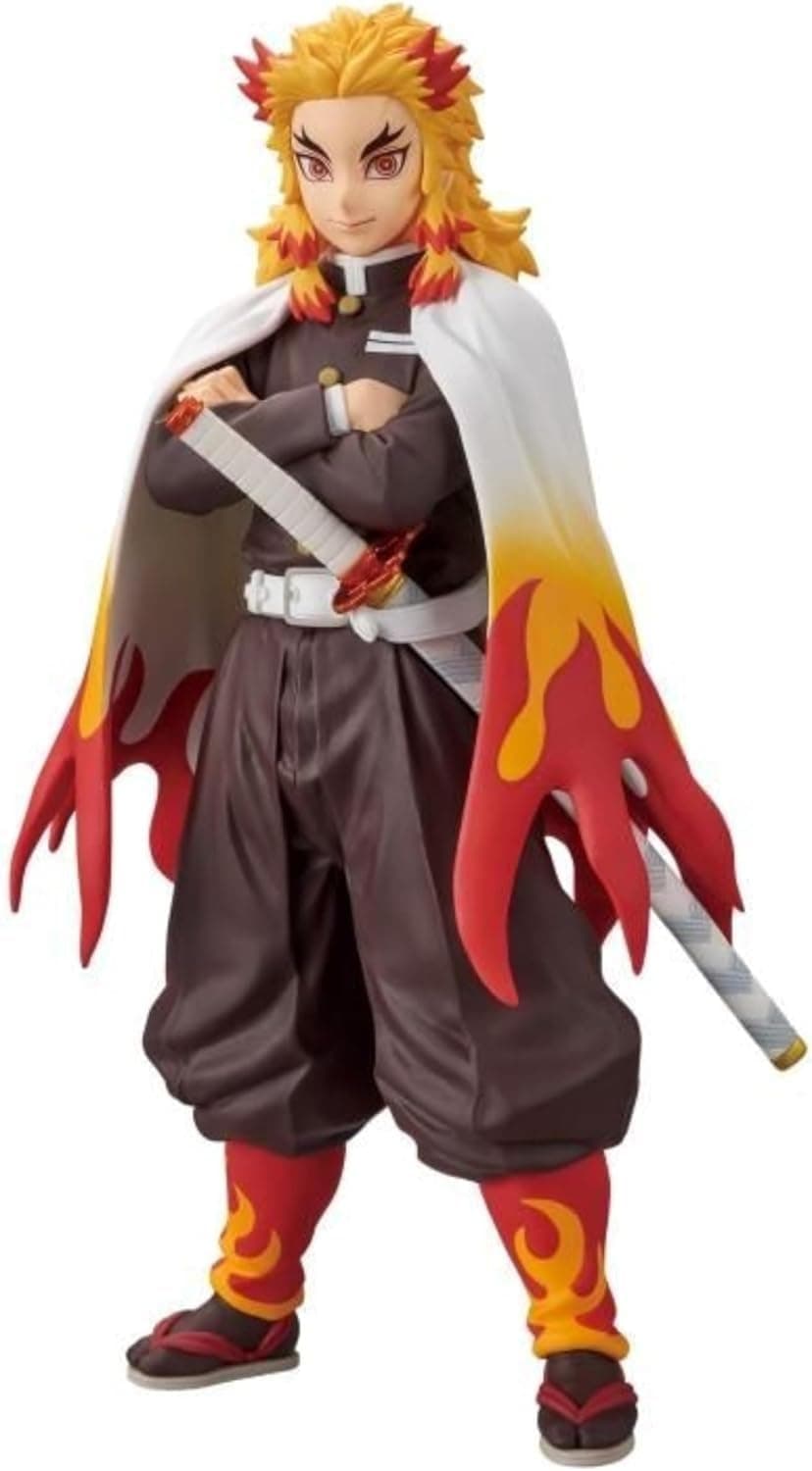 Unyks Star Rengoku Action Figure | Demon Slayer Anime Collectible Figurine | Detailed PVC Model for Fans, Display & Gifting (Rengoku 16Cm)