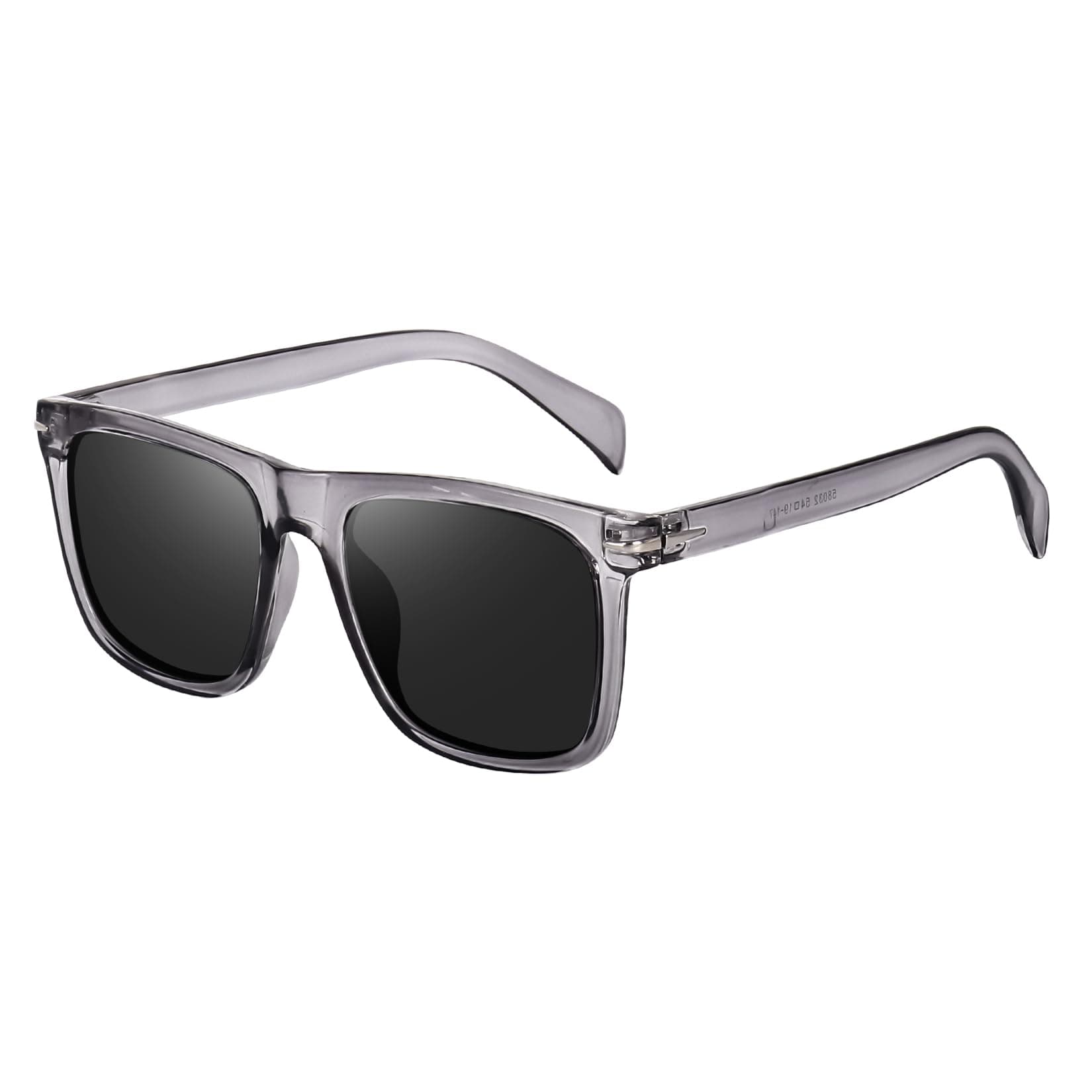 Peter Jones Grey Transparent Large Square UV/UB Protected Unisex Sunglasses (53032GT)