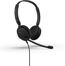 Jabra Evolve 10, On Ear Noise Cancellation Mic with Fully Adjustable Boom Arm and USB-A Connectivity Stereo Headset, Black