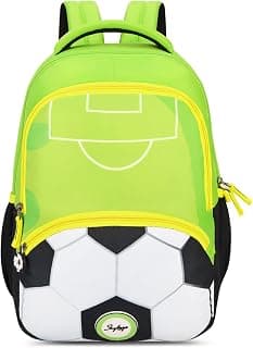 Skybags Buddy Plus Polyester 22 Liters 2 Compartment 1 Front Pocket 2 Side Bottle Pockets School Backpack Football For Boys And Girls