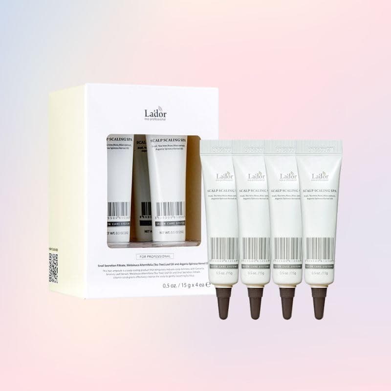 LADOR Scalp Scaling Spa Treatment, Exfoliating Scalp Scrub for Dandruff & Buildup | Korean Hair Treatment for Flaky & Dandruff-Prone Scalp (15g - Pack of 4)