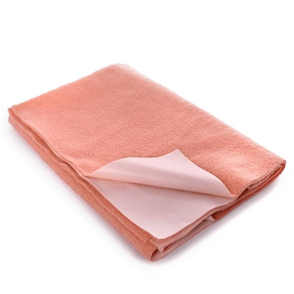 Wakefit Dry Sheet for New Born Baby | Waterproof Sheet for Toddler | Anti-Piling Fleece Extra Absorbent Quick Dry Sheet | Infant Bed Protector | Large (140x100 cms) | Orange - Set of 1