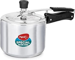 Pigeon by Stovekraft 3 Litre Special Aluminium Inner Lid Non-Induction base Pressure Cooker (Silver) BIS Certified