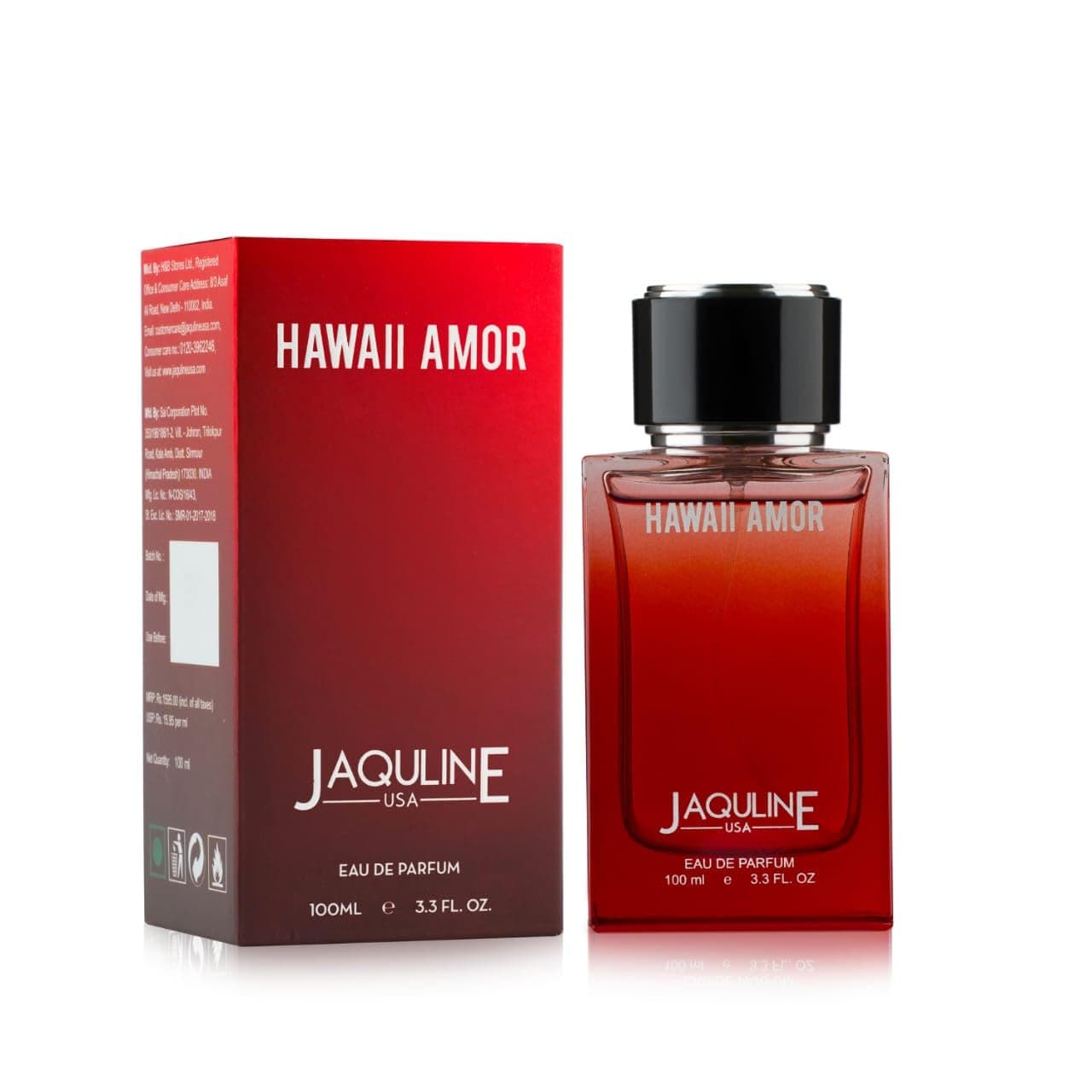 JAQULINE USA Hawaii Amor Premium Long Lasting Perfume for Men | Citrus, Flowery, Musky Notes | Fresh & Elegant Fragrance - 100ml