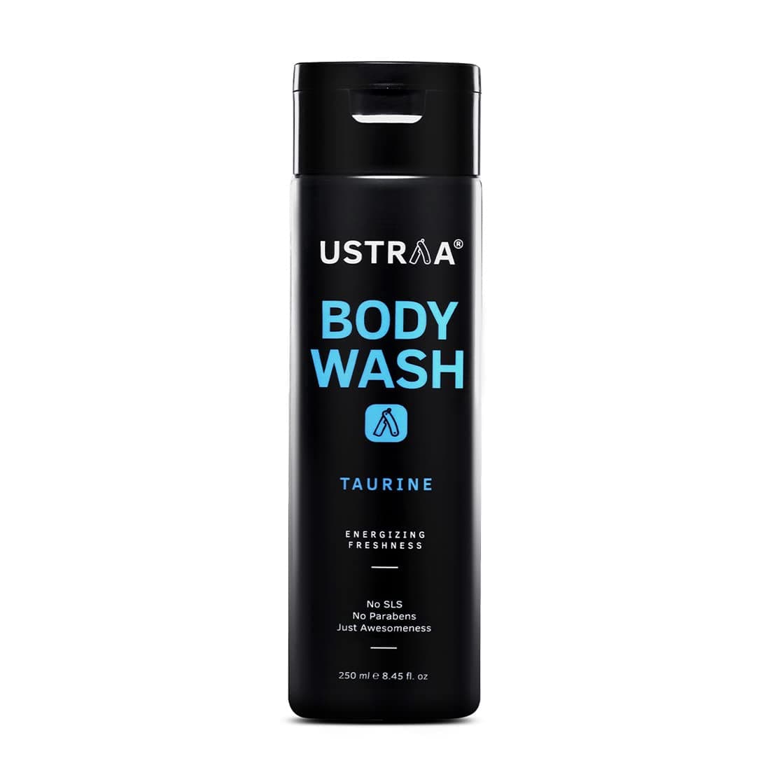Ustraa Body Wash - Taurine - 250 ml - For Men | Menthol Cooling, Energizing freshness & No Post-Shower Dryness, Intense Foaming without Sulphates | Suitable for all Skin Types
