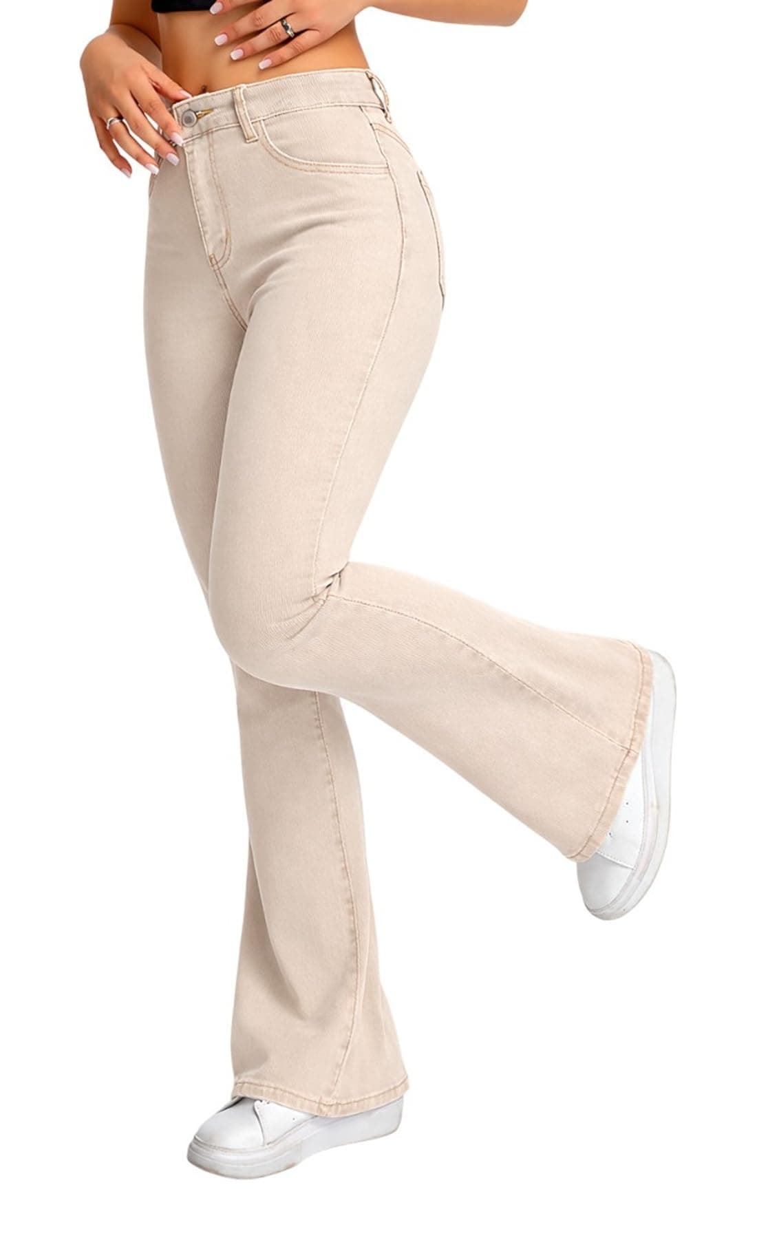 ADBUCKS Women's Wide Leg Fit High Rise Jeans II Bootcut Jeans II