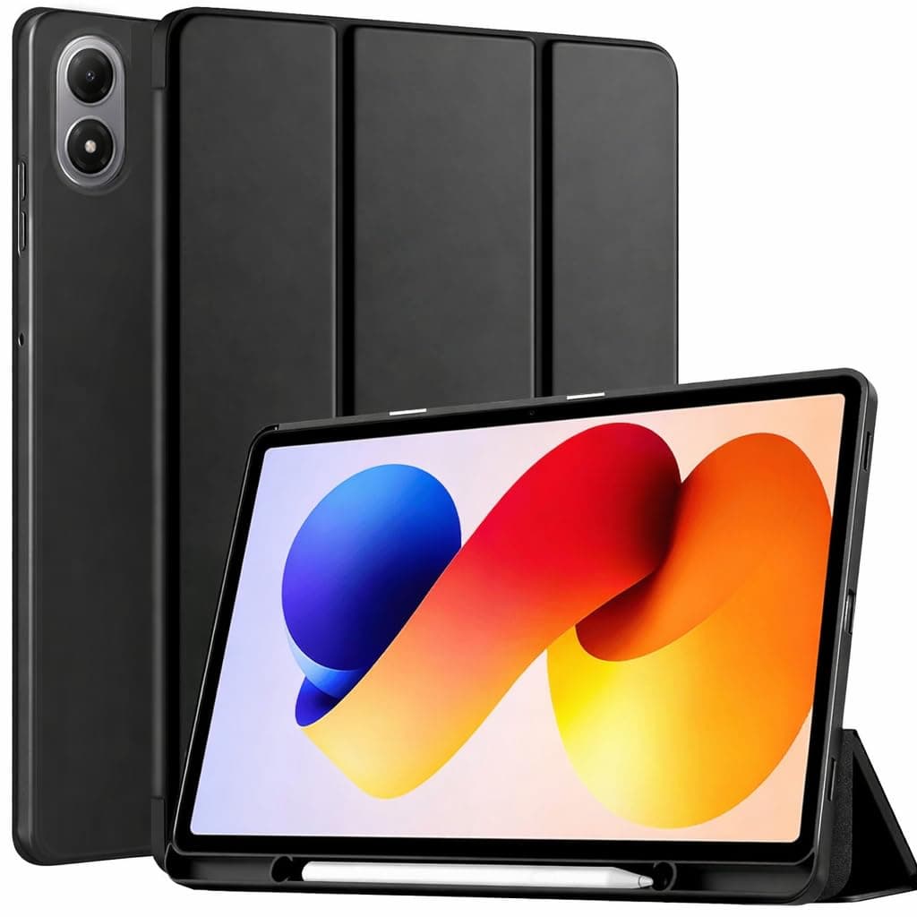 ProElite Cover for Redmi Pad 2 Pro 12.1 inch Case, Soft Flexible Flip Case Cover for Redmi Pad 2 Pro 5G 12.1 inch with Pen Holder, Support Auto Sleep Wake, [Recoil Series] - Black