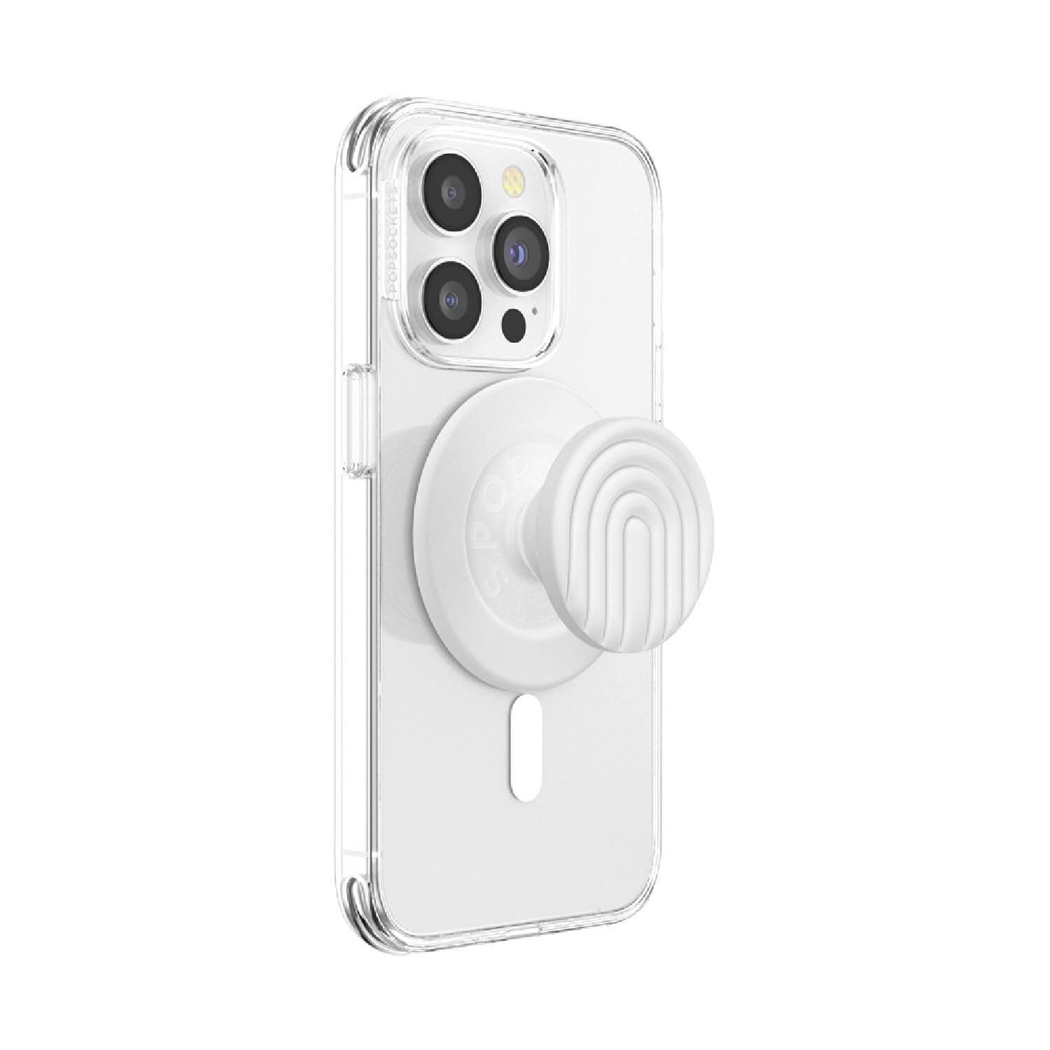 PopSockets Phone Grip for MagSafe with Kickstand, Magnetic Stand, Swappable Top, Secure Hold for iPhone MagSafe Cases, Phone & Tablet Grip, Cute PopSockets - PopOut Curves Coconut Crème