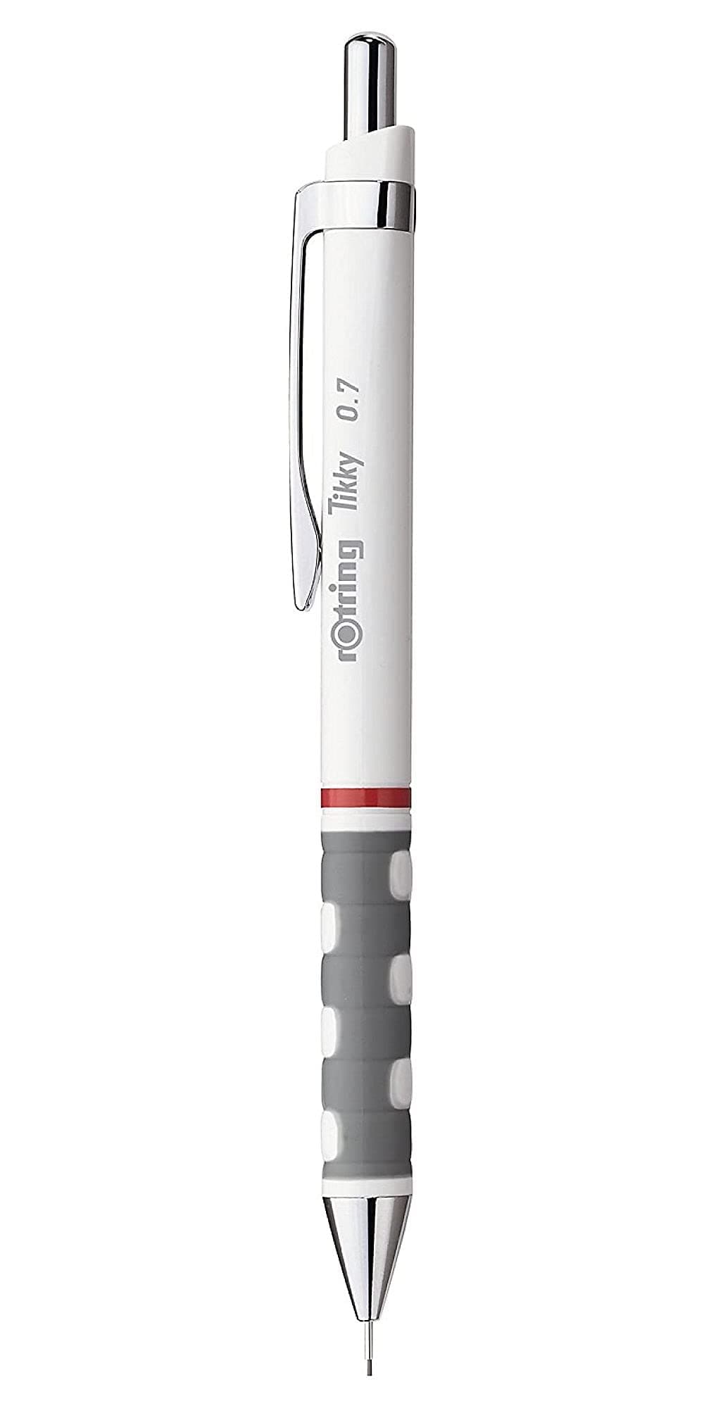 Rotring 0.7mm Mechanical Clutch Lead Pencil | Tikky | for Smooth Writing Drafting Drawing | White Barrel | Stationery