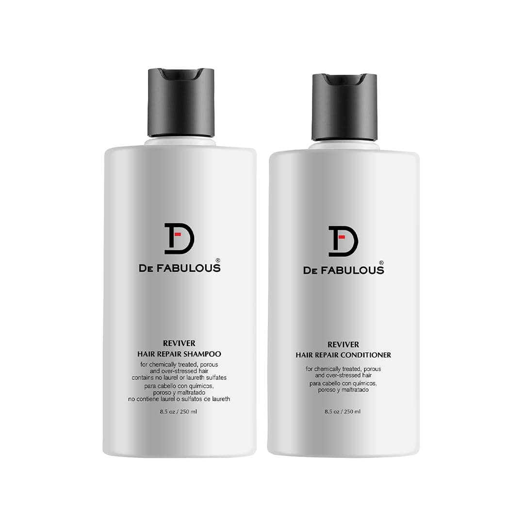 De Fabulous Reviver Hair Repair Shampoo & Conditioner 250ml (Combo Of 2) | Sulphate-Free pH Balanced | All Hair Types