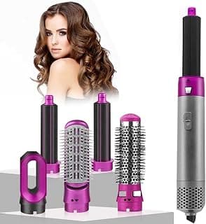 Drumstone 12 YEARS WARRANTY ] Hot Air Brush, 5 in 1 Hair Dryer hot air Brush Styler, Detachable Hair Styler Electric Hair Dryer Brush Rotating for All Hairstyle Multicolour (AWESOME) For Girls