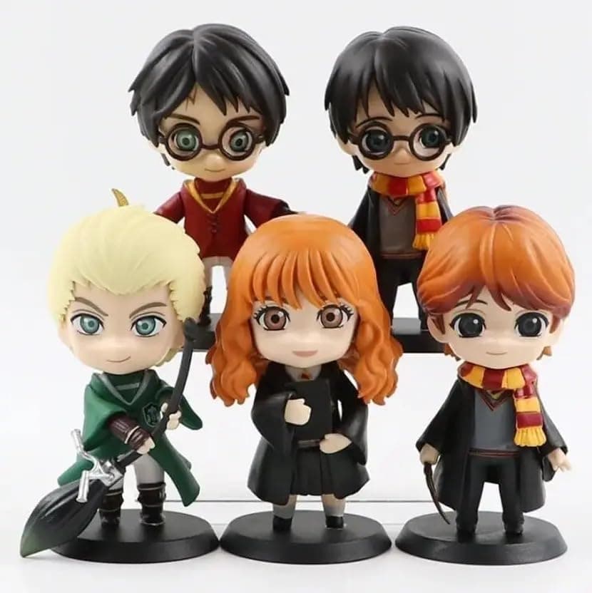 FowWelt Harry Potter 5 pc Set with pet Action Figure Special Edition Action Figure for Car Dashboard, Decoration, Cake, Office Desk & Study Table (Harry Potter Set of 5)