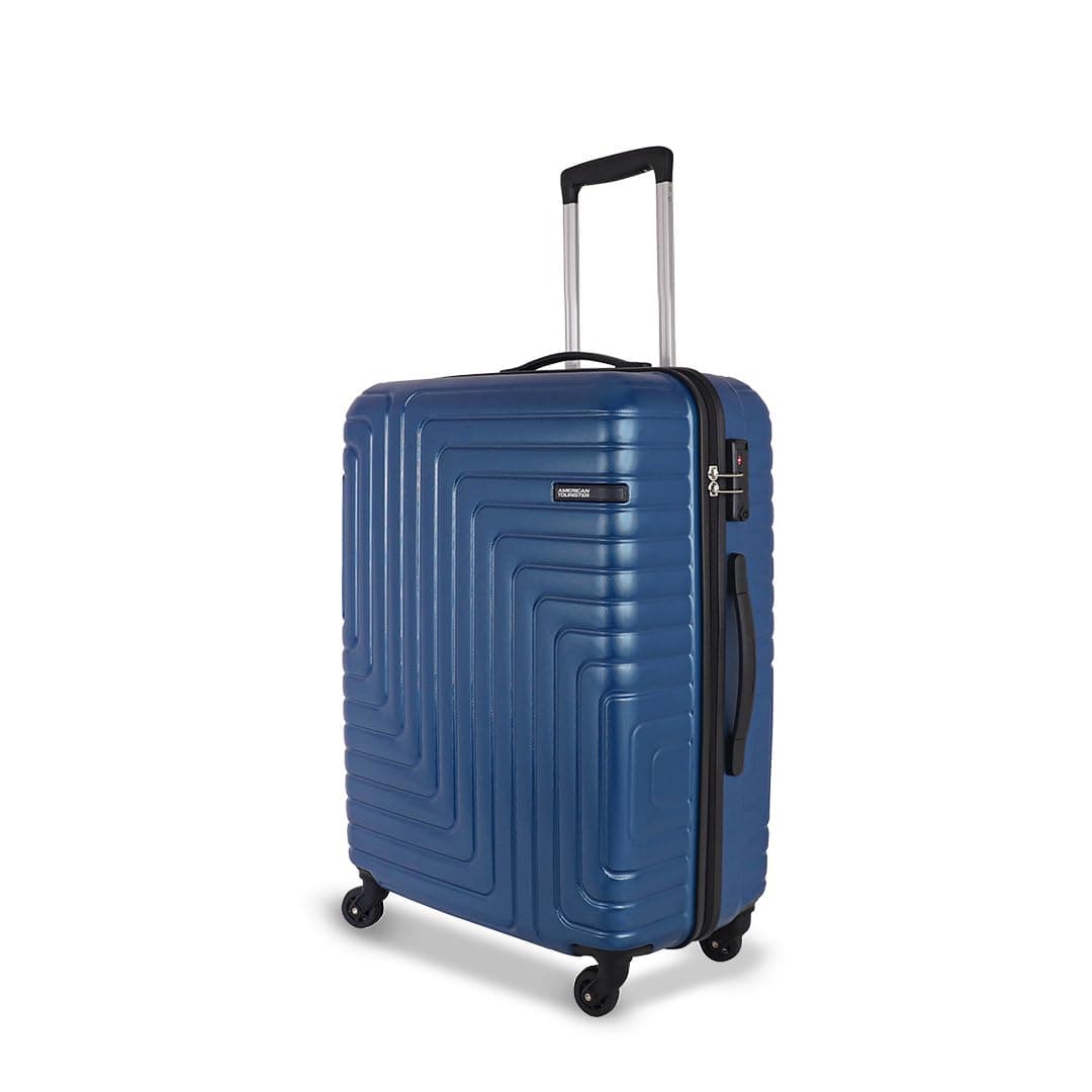 American Tourister Ivy NXT|Medium Size Check-in Spinner Trolley Bag (68 cm)|360° 4 Wheel Travel Luggage|Hard Case Polycarbonate (PC) Suitcase|Mounted TSA Lock|Blue