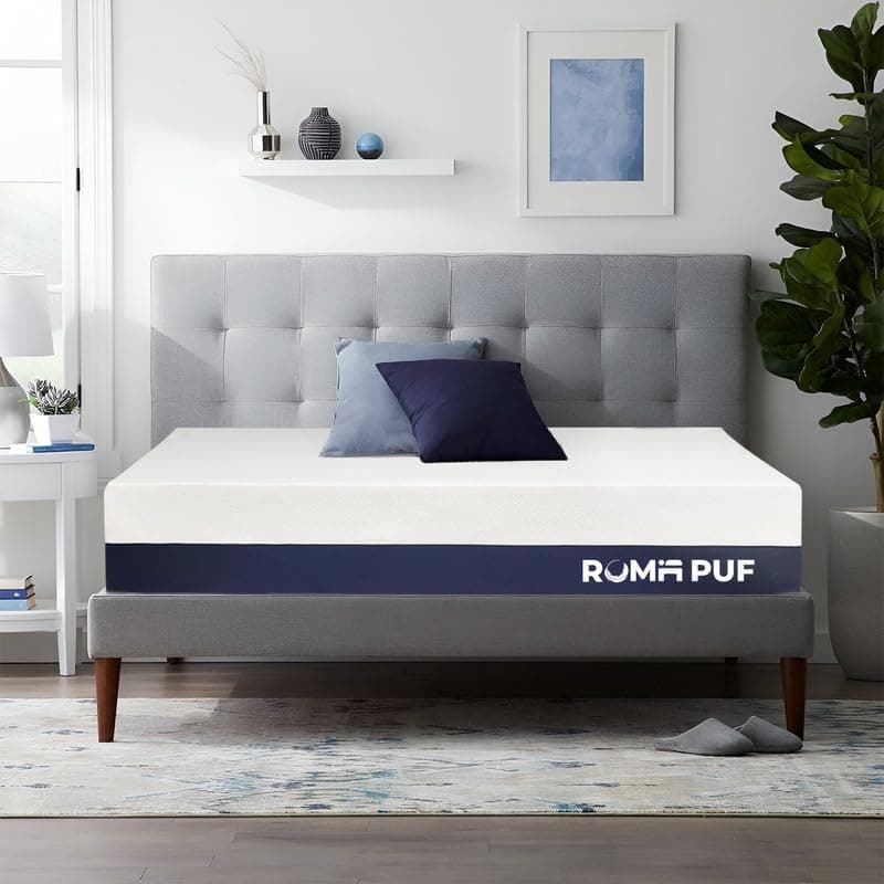 ROMA PUF Orthopedic Single Size Bed Mattress for Back Pain | 5-Inch Medium Firm Memory Foam | High-Density 3-Layer Mattress | Soft Feel | Breathable Cover | 10 Year Warranty, 75x36 Inch