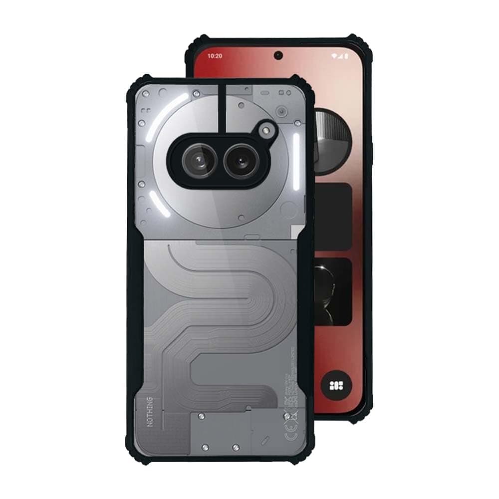 7SEVEN® Ipacky Back Cover for Nothing Phone 2A | 2A Plus Mobile Back Case Shock Proof Design Camera Edges Protection Crystal Clear Phone Case Precise Cutouts Matte Black Soft Bumper Phone Cover