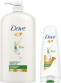 Dove Hair Fall Rescue Shampoo, 1L & Hair Fall Rescue Conditioner, 180ml