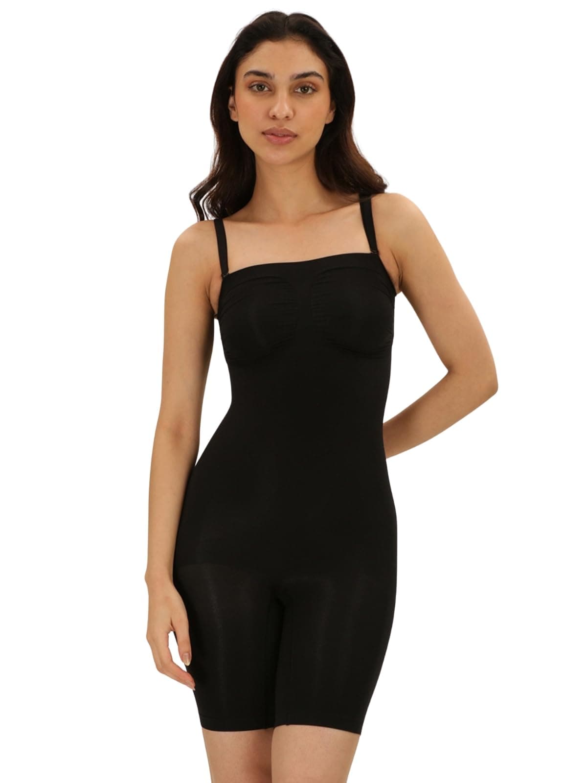 UNDERNEAT Women Strapless Butt Lifting Bodysuit | with Detachable Straps | Anti-Slip Grip and Tummy Control | Seamless and All Day Comfort | Premium Airflow+ Fabric