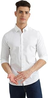 United Colors of Benetton Slim Fit Spread Collar Solid Shirt