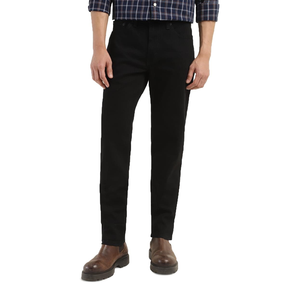 Levi's Men's 511 Slim Fit Mid Rise Jeans Solid Black 34
