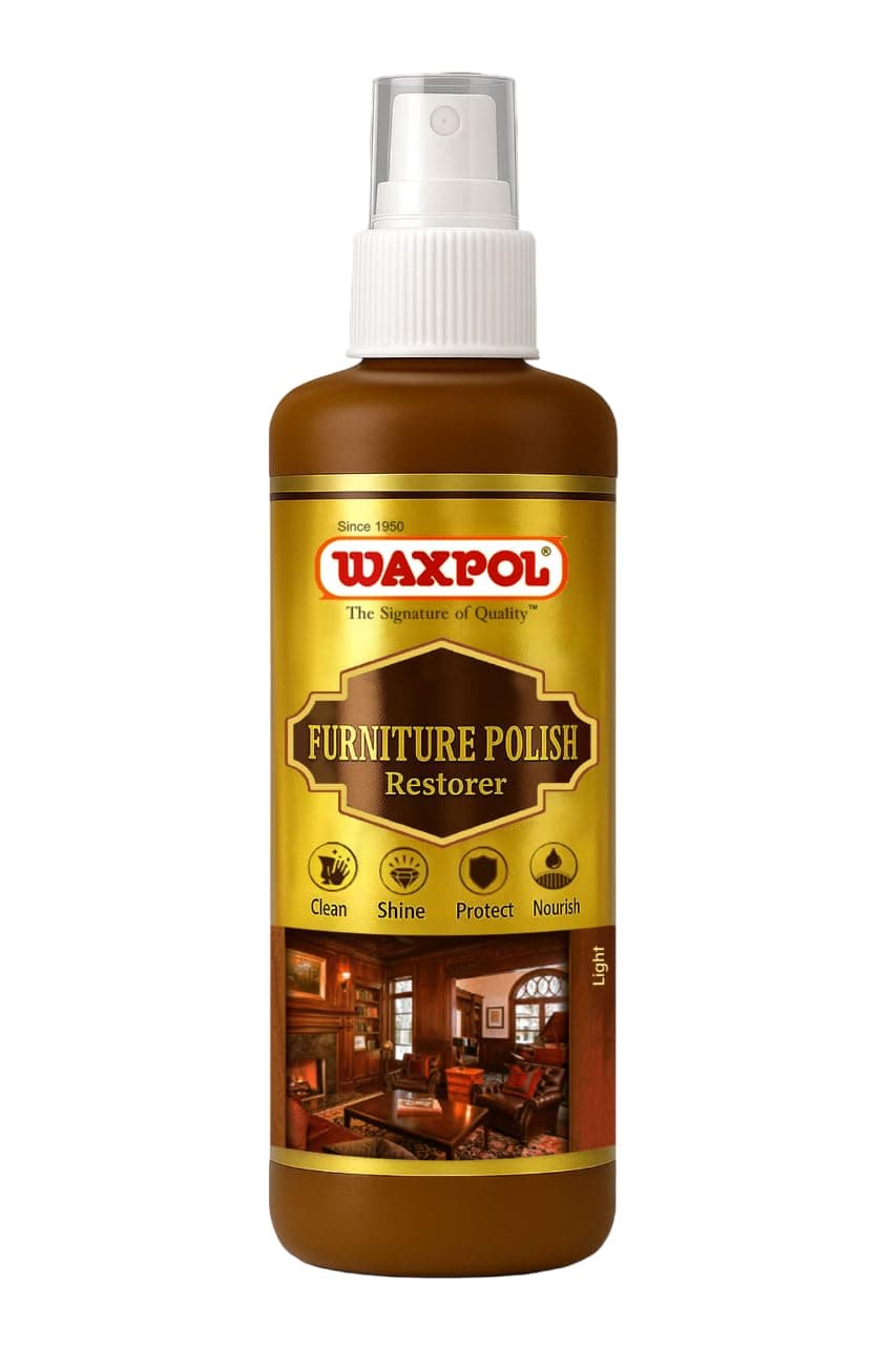Waxpol Furniture Polish Restorer Wood Polish Shine Spray for Furniture, Cabinets, and Wardrobes, Restores & Maintains Wood Shine 200 ml