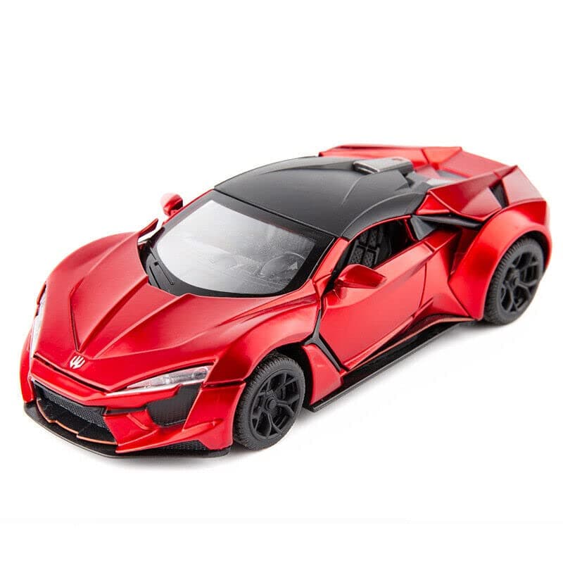 VARIYA ENTERPRISE Alloy Metal Pull Back Die-cast Car 1:32 Diecast Metal Pullback Toy car with Openable Doors & Light, Music Boys Gifts Toys for Kids Colors as Per Stock (Hyper Sport)