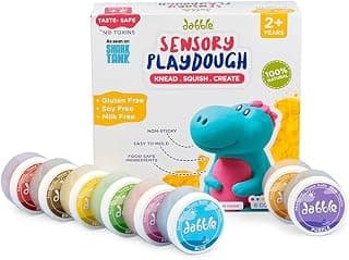 dabble Sensory Playdough for Toddlers and Kids Age 2+ | 100% Natural, Taste-Safe & Gentle on Skin |Gluten-Free, Non-Toxic | Soft, Non-Sticky | Boosts Fine Motor Skills & Creativity | 8 Vibrant Colours