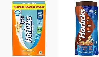Horlicks Lite 1kg, Scientifically designed for Adults |High Protein, Zero added sugar| Malt Flavou | Horlicks Chocolate Nutrition Drink, 1 kg Jar