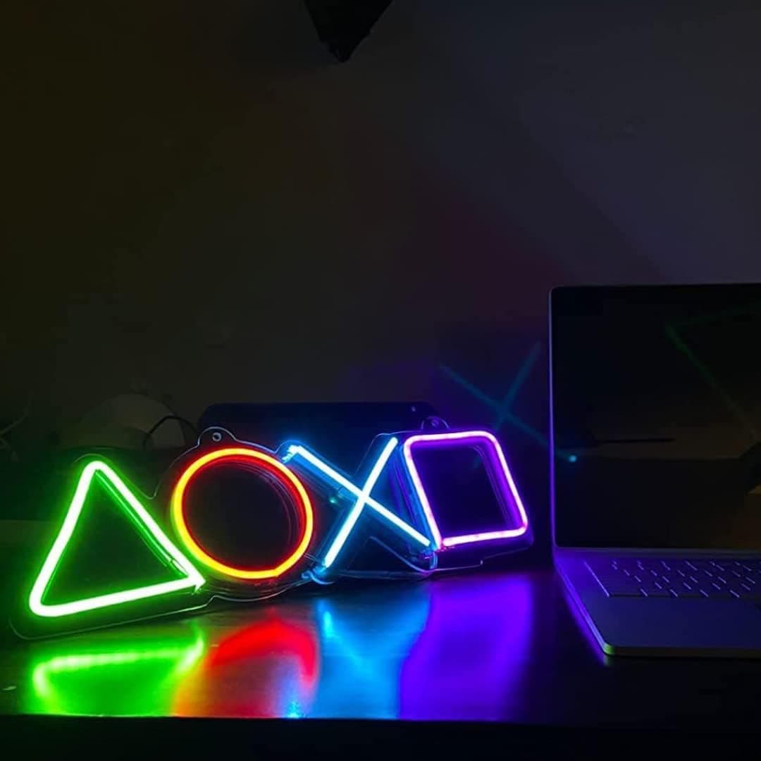 Zesta PlayStation Room Decor Lights Strip Light/Home Decor Lights for Living Room Decor/Bedroom Wall Decor/Gaming Room Accessories/Neon Lights for Wall