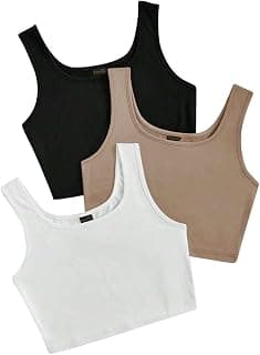 Toochki Top for Women | Spandex | Crop | Black White Beige | Short | Western| Pack of 3 Tops | Tunics