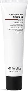 Minimalist Anti-Dandruff Shampoo | 3.5% Salicylic Acid, Climbazole & Piroctone Olamine | Reduces Flakes & Itchy Scalp | Sulphate-Free | Fragrance-Free | 20 ml