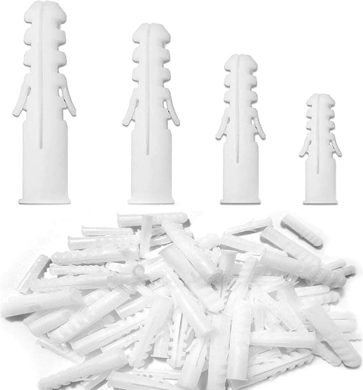 Hi-Plasst 25mm (Pack of 100) Heavy-Duty Rawl Plug | Wall Anchors & Screw Plugs for Concrete, Brick, Masonry, and Drywall | Durable Nylon Wall Plugs for Secure Fixings