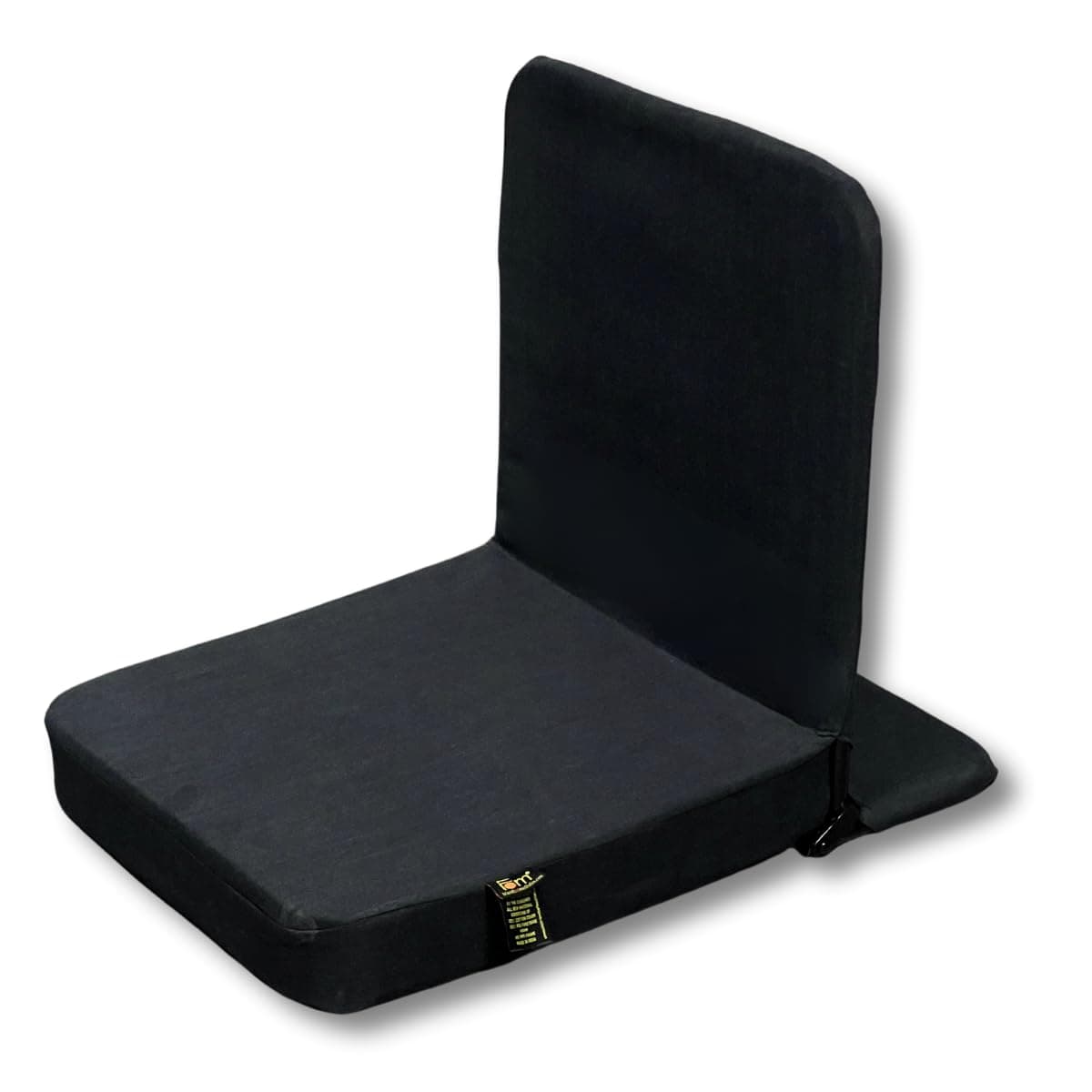 Friends of Meditation Medium Back Jack Meditation Chair (100% Cotton, Black, Seat Size: 18x18 inches)