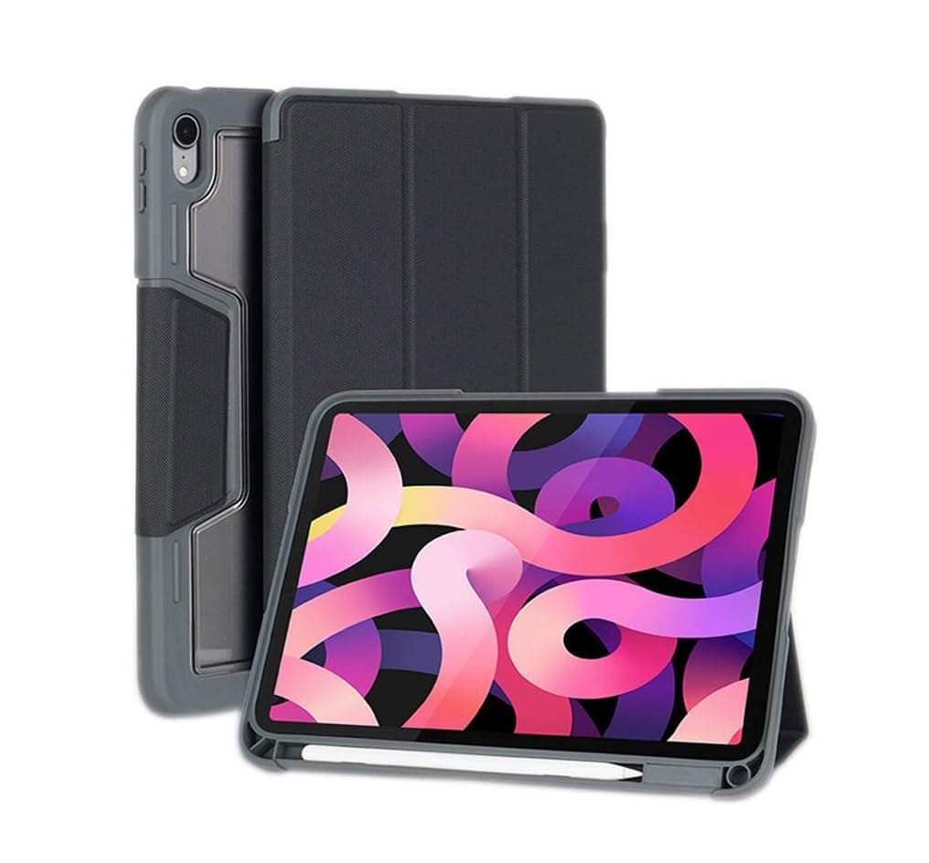 Neopack Drop Tested Defender Case with Pencil Holder for iPad 10.9", Fits: 10th Gen/iPad A16 Model, Fits: 11th Gen (Black)