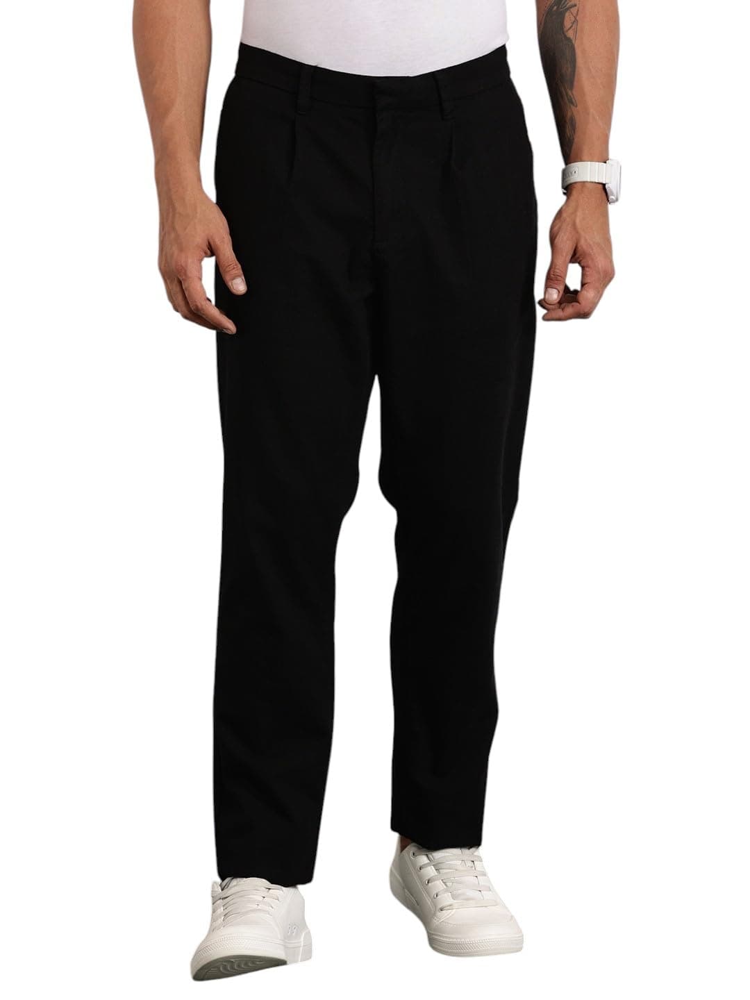 Thomas Scott Solid Color Chino Trousers for Mens