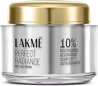 Lakme Perfect Radiance Pigmentation Treatment Day Gel Crème with 10% Niacinamide Resorcinol Complex 7 Antioxidants, 50g [Package might differ]