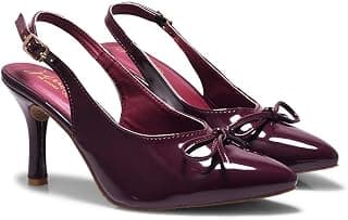 JM LOOKS Slingback Heels for Women Pointed Toe Stiletto High Heels Stretch Slip on Backless Fashion Comfortable Dress Pumps Shoes