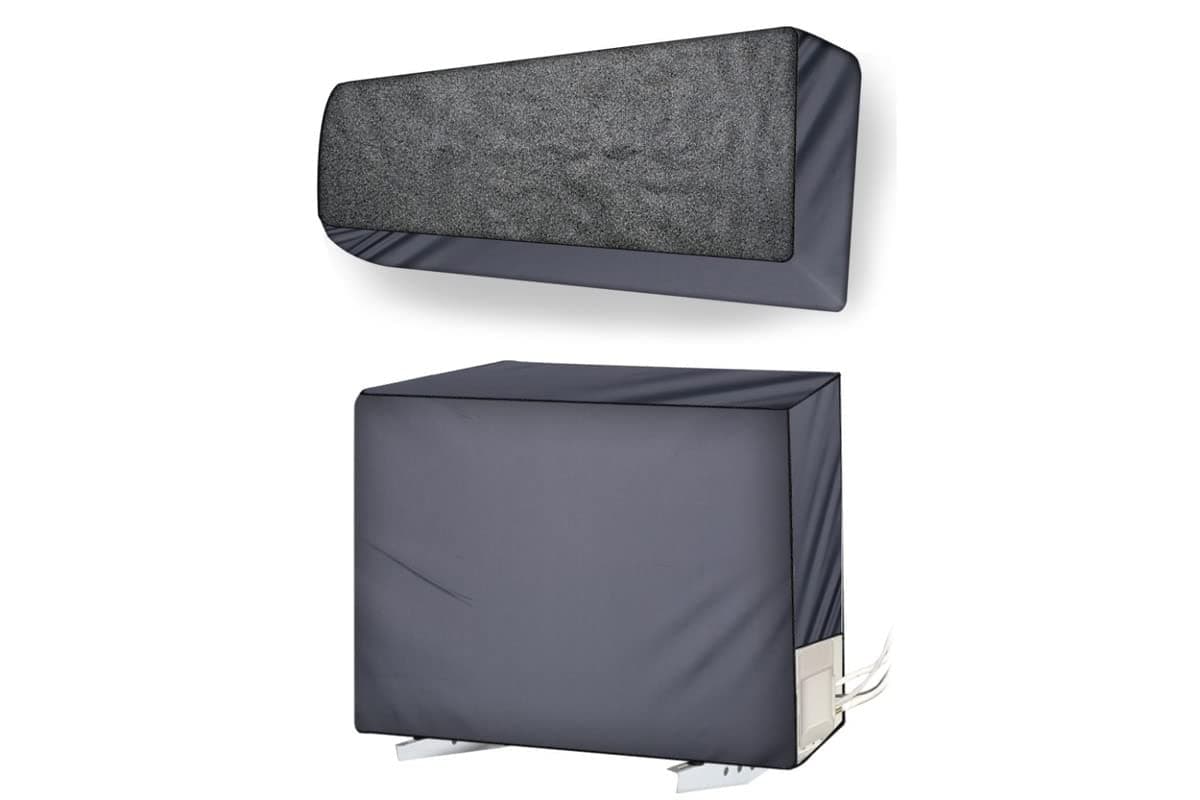 Stylista Split ac Cover Set of Indoor and Outdoor Unit Compatible for 3 Ton Bluestar AMUP3 Sand Pattern Grey