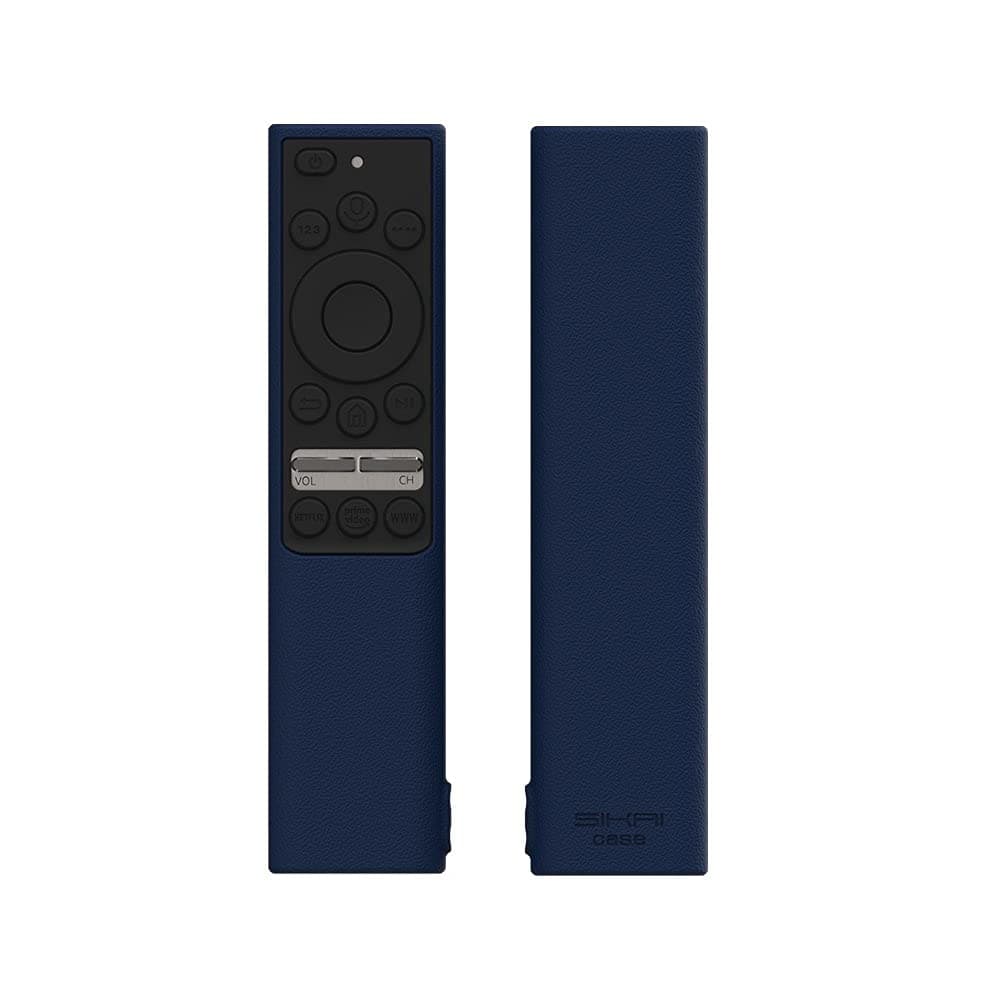 Oboe Silicone Protective Case for Samsung BN59-01311 Smart TV Remote Shockproof Full Wrap Cover for Samsung QLED TV Smartone Remote Anti-Lost with Remote Loop (Blue-Black)