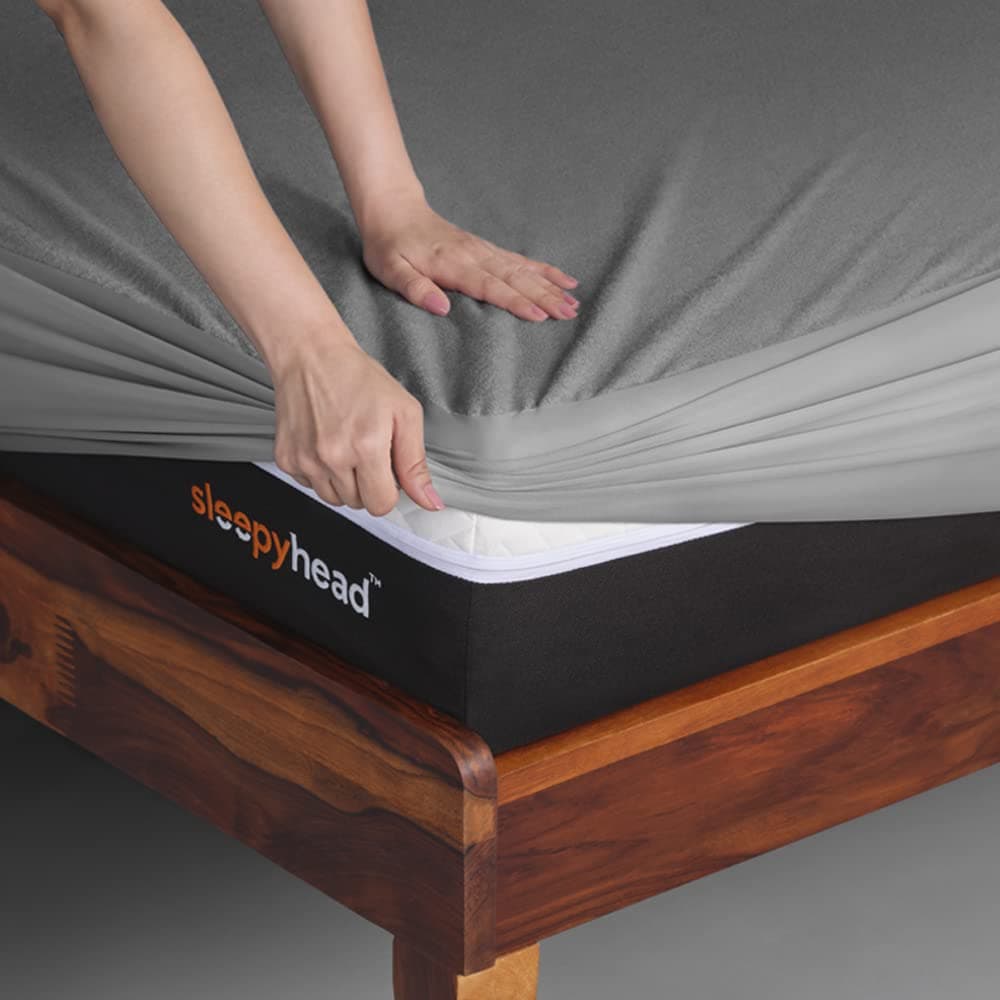 Sleepyhead Bamboo Terry Waterproof Mattress Protector; (72 x 72 King Size; Grey)